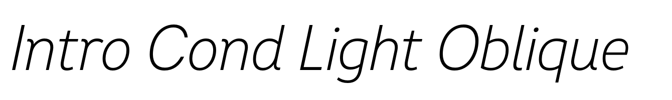 Intro Cond Light Oblique